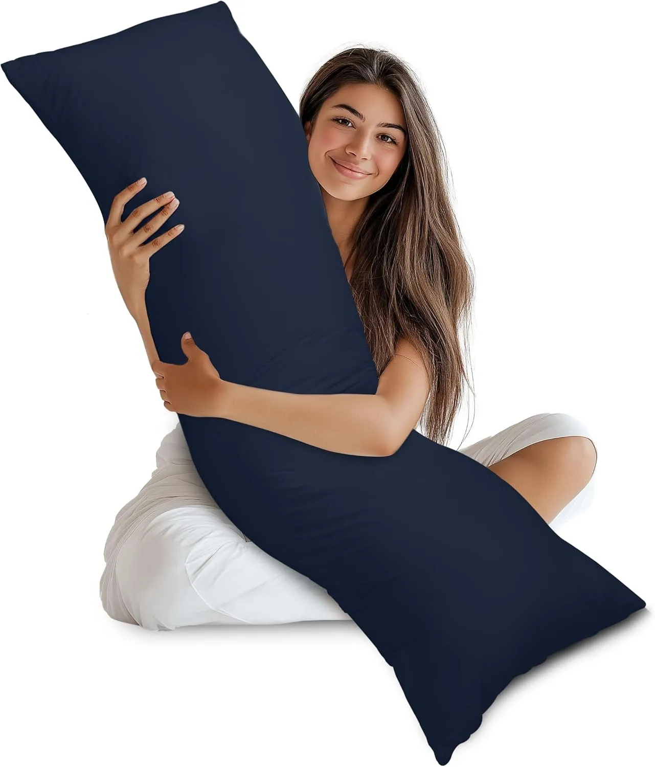 Utopia Bedding Full Body Pillow for Adults (Navy, 20 x 54 Inch), Long Pillow Insert for Sleeping, Ideal for Side Sleepers