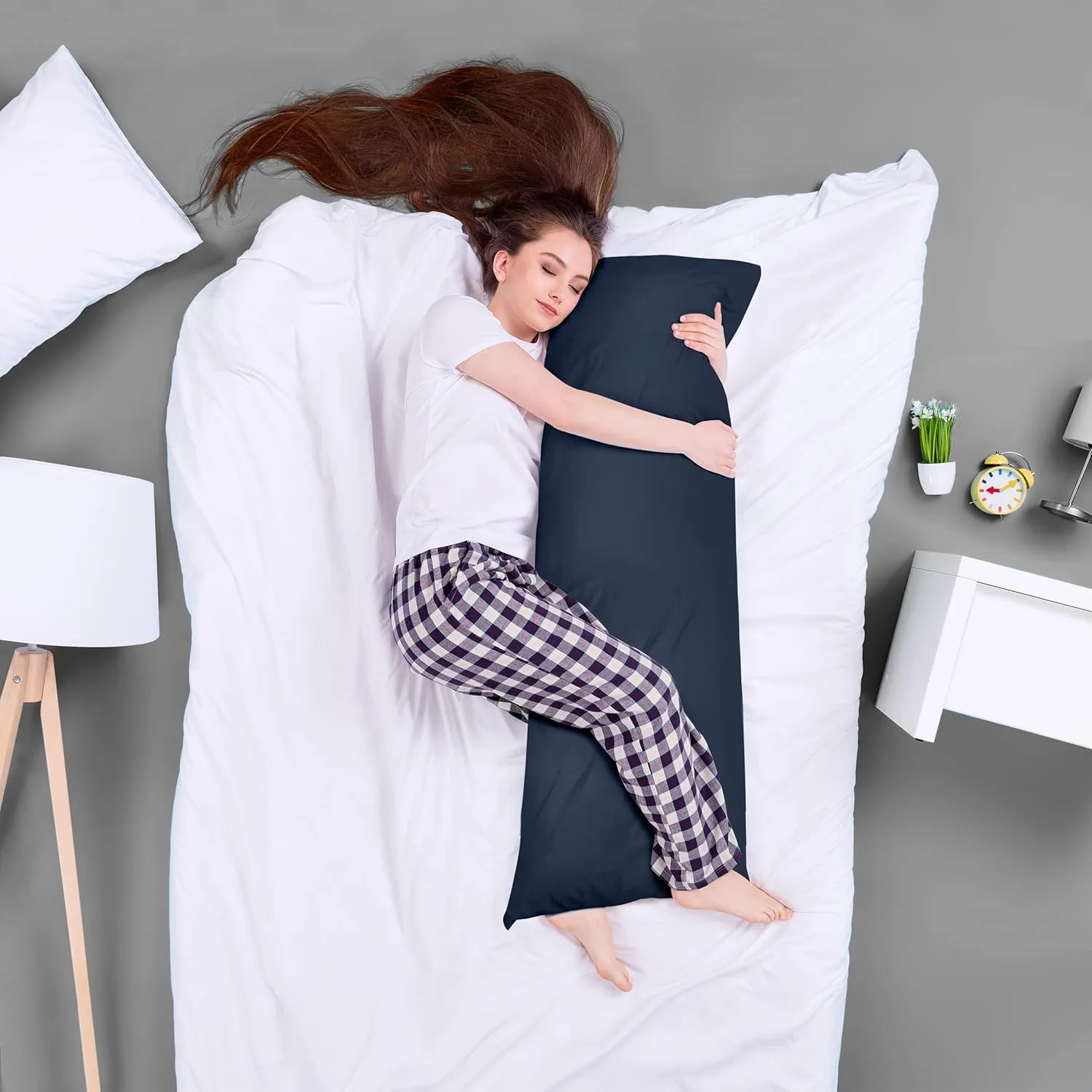 Utopia Bedding Full Body Pillow for Adults (Navy, 20 x 54 Inch), Long Pillow Insert for Sleeping, Ideal for Side Sleepers