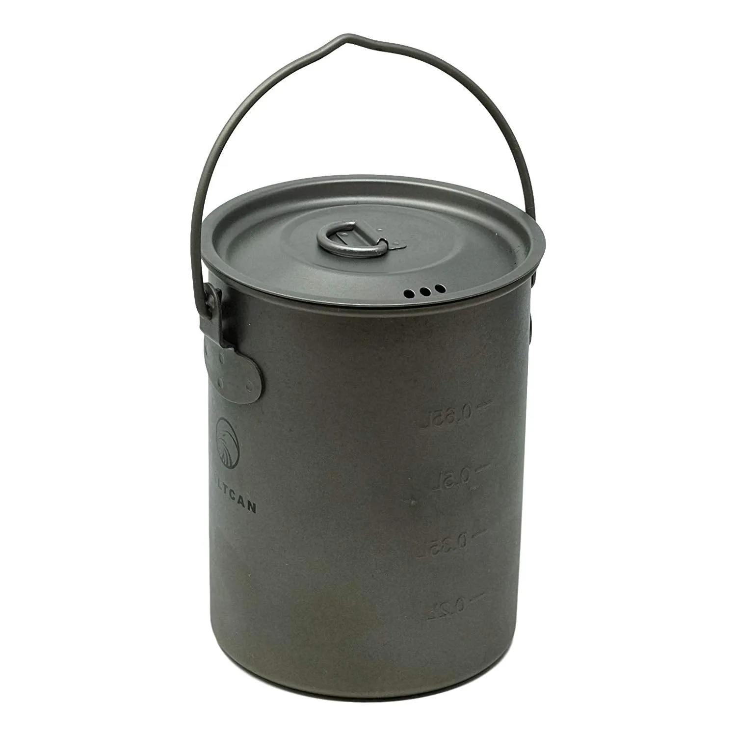 Valtcan TitanCore Titanium 900ml Pot Mug 34 fl oz Coffe Cup with Lid and Carrying Mesh Bag 134g