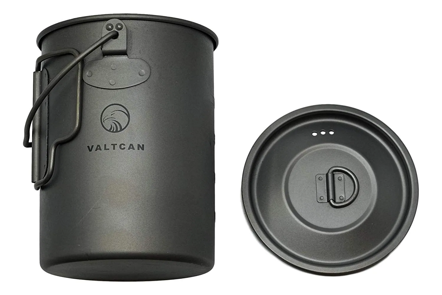 Valtcan TitanCore Titanium 900ml Pot Mug 34 fl oz Coffe Cup with Lid and Carrying Mesh Bag 134g