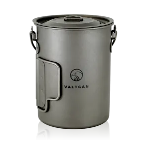 Valtcan TitanCore Titanium 900ml Pot Mug 34 fl oz Coffe Cup with Lid and Carrying Mesh Bag 134g