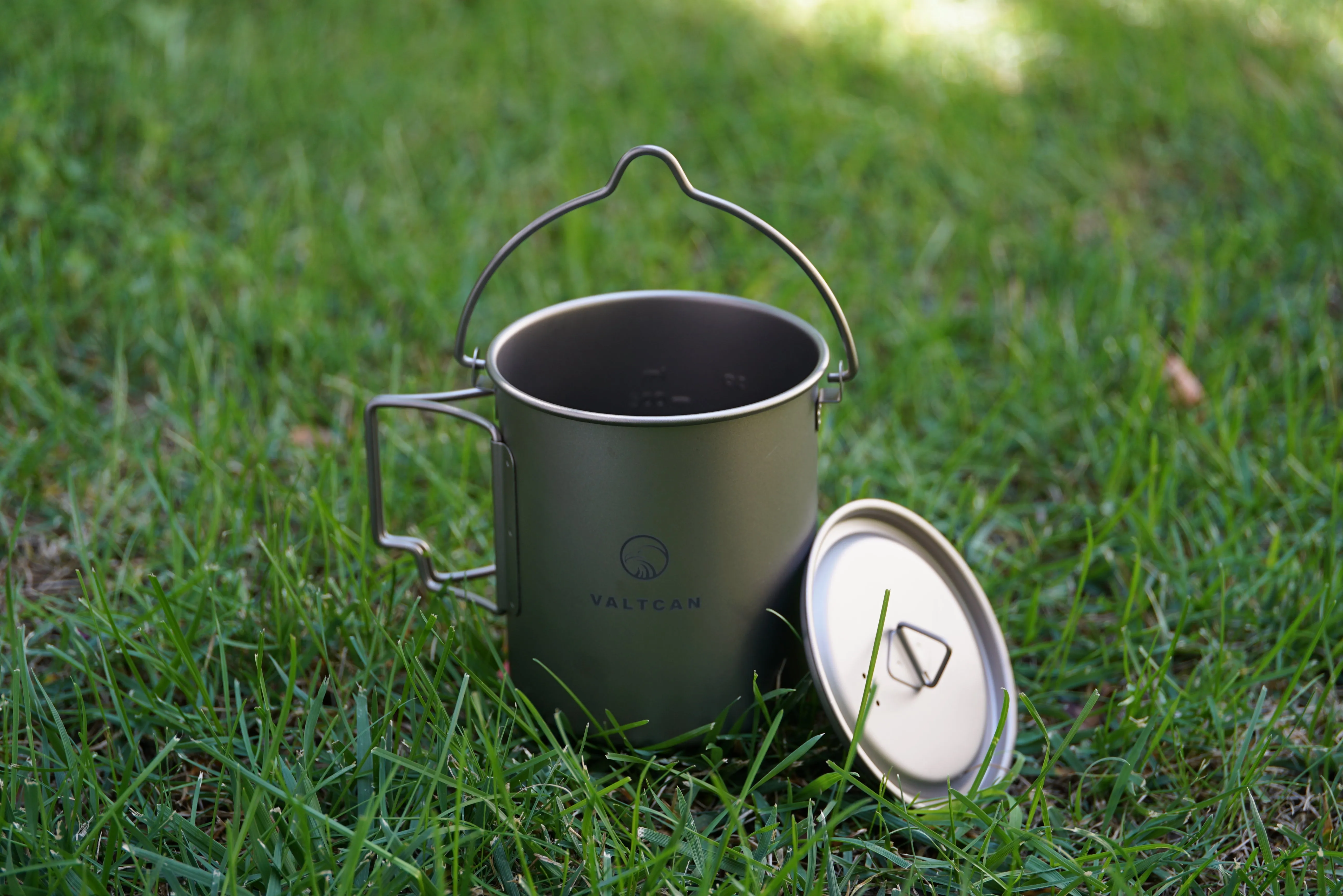 Valtcan Titanium Camping Pot 750ml with Handles 128g