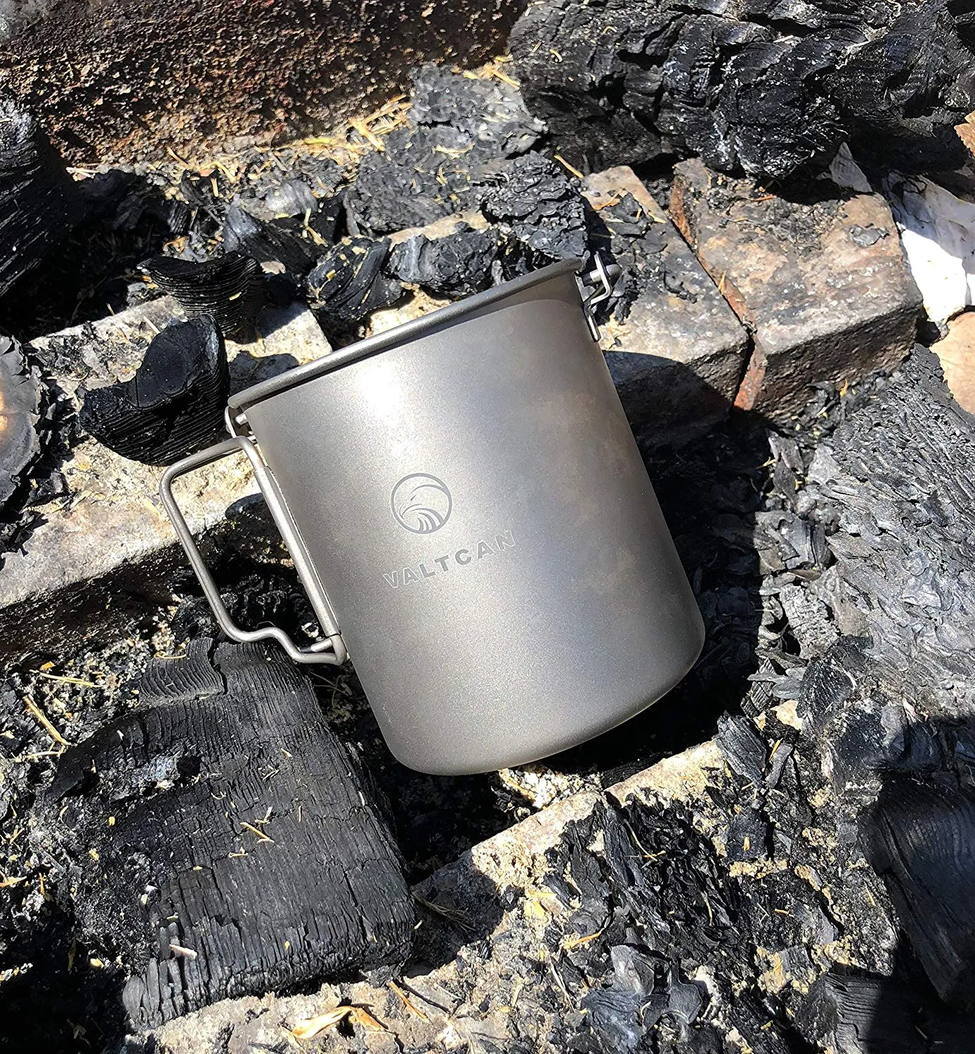 Valtcan Titanium Camping Pot 750ml with Handles 128g