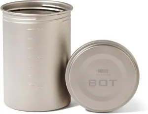 Vargo Titanium BOT Series | 1 Liter (34 oz.) Ultralight Water Bottle Cooking Pot Weighs 147 grams (5.2 oz.) | Backpacking Camping Multipurpose