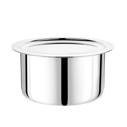 VINOD Doniv Titanium Triply Stainless Steel Tope with Cover 16 cms, 1800 ml Capacity, Induction Friendly