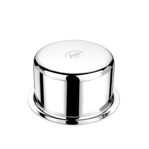 VINOD Doniv Titanium Triply Stainless Steel Tope with Cover 16 cms, 1800 ml Capacity, Induction Friendly