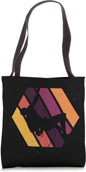 Vintage Boulder Retro Climber Bouldering Climbing Mountains Tote Bag