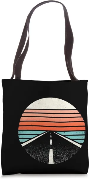 Vintage Sunset Highway Tote Bag