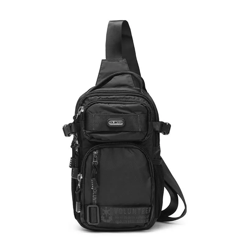 Volunteer Men’s Tactical Chest Bag – Large Capacity Oxford Canvas Shoulder  Bag