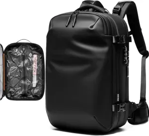 Vortex Vacuum Seal Travel Backpack 60L Exapandable Air Compression System Water Resistant TSA Lock Carry-On Suitcase Luggage Black Zephyr - No Vacuum Pump