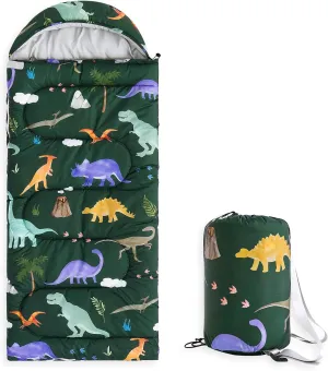 Wake In Cloud - Kids Sleeping Bag for Boys Toddlers, Camping in Warm Cold Weather, Backpacking Lightweight Compact Outdoor Liner for 3 Seasons Summer Spring Fall