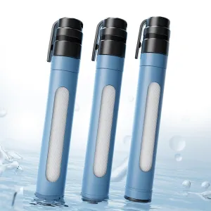 Water Filtration System with Transparent Window,Water Filter strow Survival for Outdoor & Camping Supplies | Ultralight, Portable,and Durable Emergency Water Purifier(3pc)