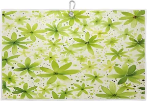 Watercolor Leaves Golf Towel with Heavy Duty Carabiner Ultra Absorbent Quick Dry Perfect for Cleaning Clubs Balls Gear Essential Golf Accessory for Men Women Kids