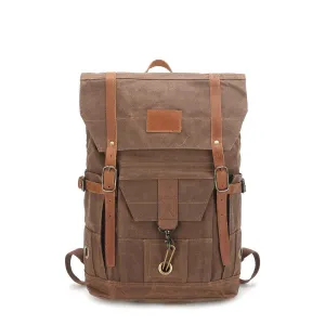 Waterproof Waxed Canvas Backpack for Travel