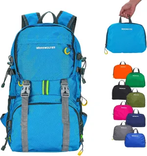 WEREWOLVES 20/35L Lightweight Hiking Backpack, Ultralight Water Resistant Packable Daypack for Women Men