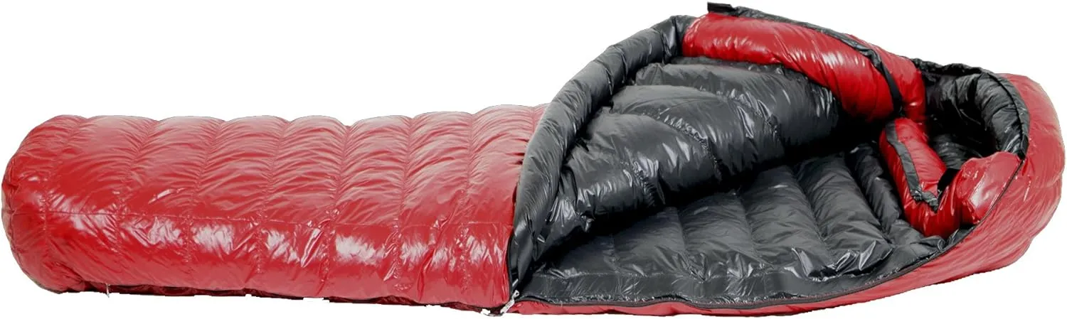 Western Mountaineering Alpinlite Sleeping Bag: 20F Down Cranberry, 6ft/Right Zip