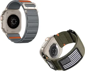 Wide Soft Stretchy Rugged Loop Sport Straps   Nylon Sport Band Compatible with iWatch Ultra Bands 49mm Series 10 46mm 9/8/7 45mm SE2/6/SE/5/4 44mm 3/2/1 42mm