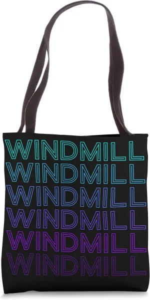 Windmill Retro Tote Bag
