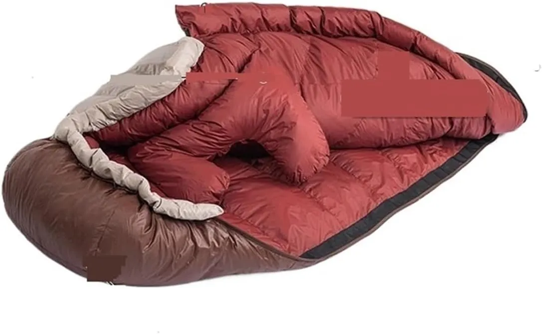 Winter Mummy Duck Down Sleeping Bag - Waterproof 4-Season Camping & Hiking Gear