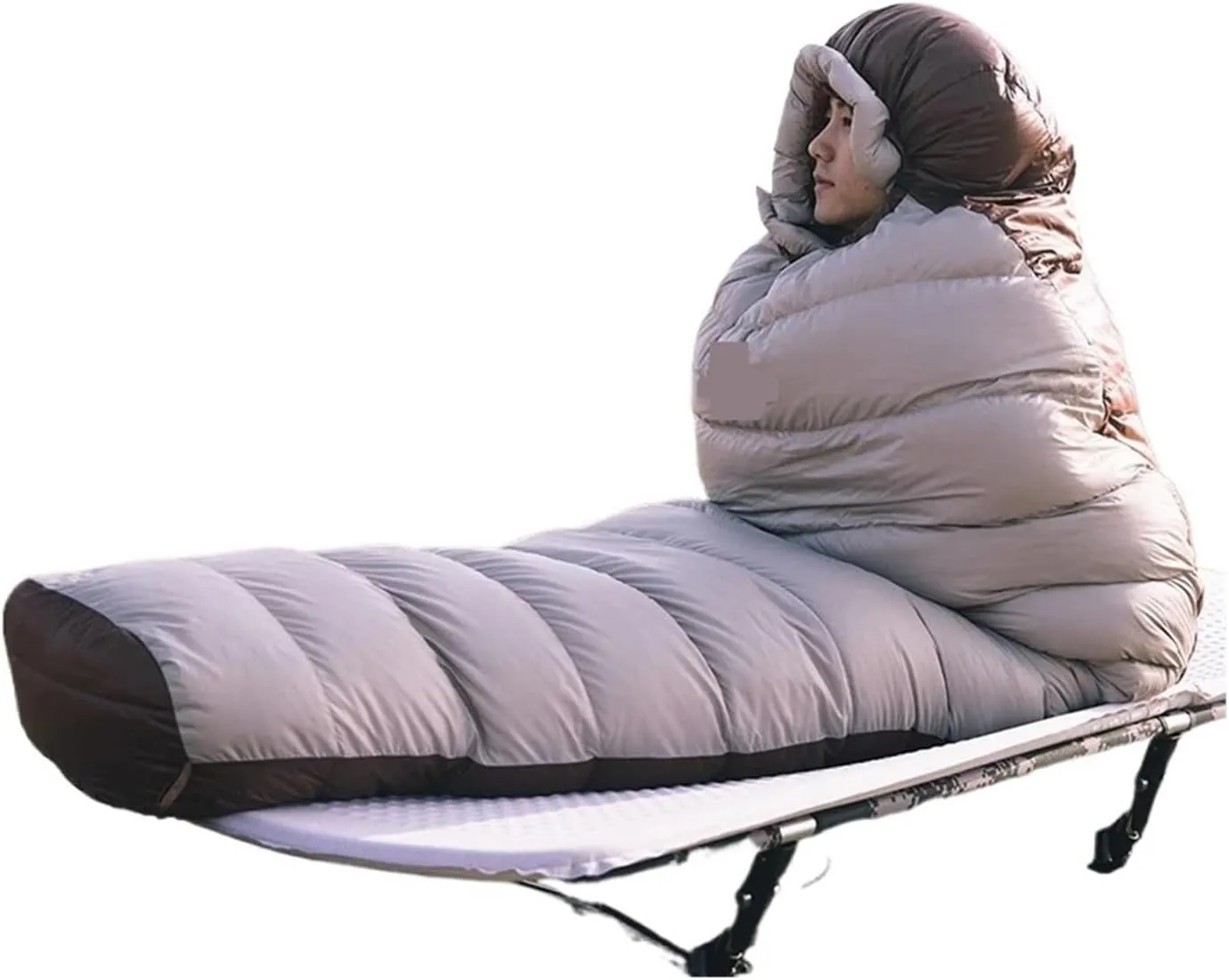 Winter Mummy Duck Down Sleeping Bag - Waterproof 4-Season Camping & Hiking Gear