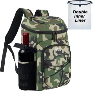 WOLT Cooler Backpack,24 Cans Insulated Backpack Cooler Leakproof,Lightweight Soft Cooler Bag,Camping Cooler,Large Capacity Beach Cooler,Waterproof Travel Cooler Lunch Backpack for Hiking