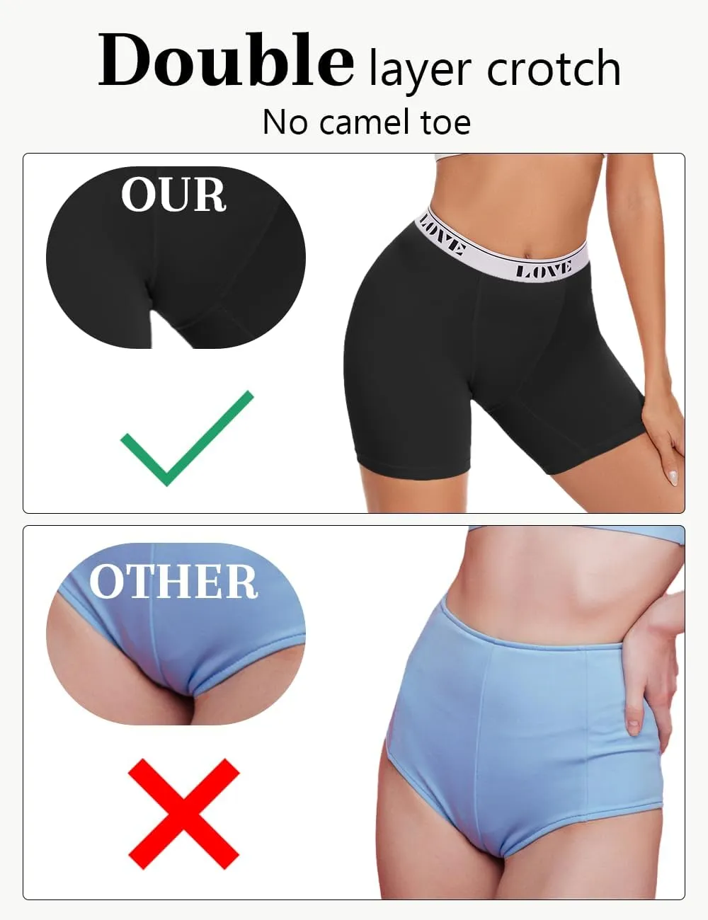 Womens Boxer Briefs High Waisted Modal Boy Shorts Underwear