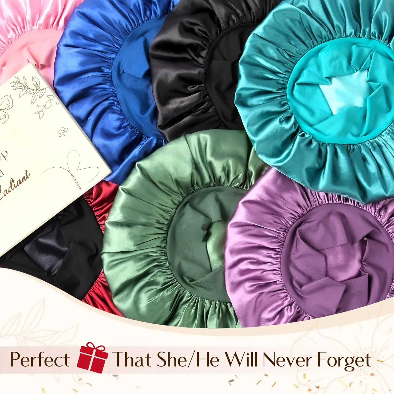 YANIBEST Bonnet for Men Hair Bonnet for Sleeping Double Layer Satin Bonnets for Black Women Curly Hair Sleep Cap