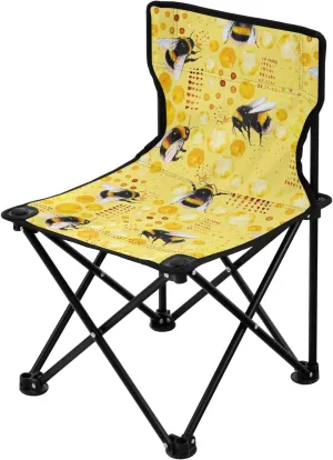 Yellow Bee Pollen Good Luck Folding Ultralight Camping Chair Ultralight Backpack Chairs for Adults Includes Carry Bag Outdoor Chair for Travel Travel