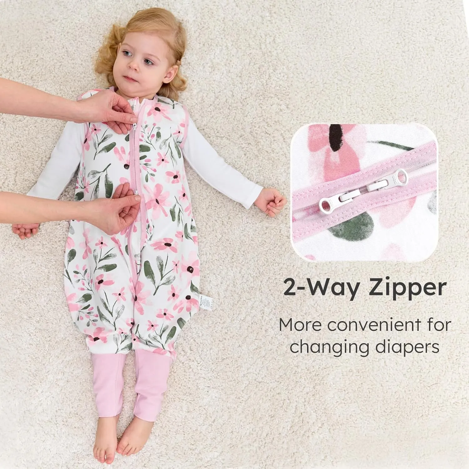 Yoofoss Toddler Sleep Sack with Feet 2 Pack