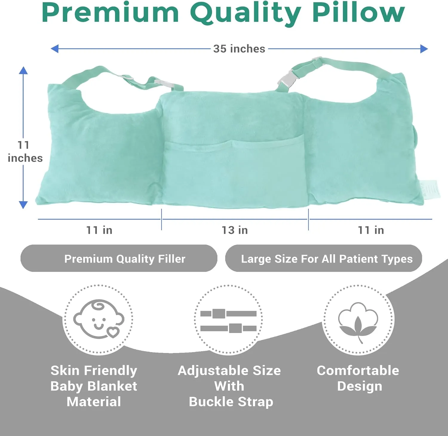 Zomaple Mastectomy Pillow - Post Surgery Pillow, Mastectomy Recovery Must Haves, Breast for After Heart Surgery, Reduction & Augmentation Patients Sleeping, Recovery Seatbelt Protection-Surgery Gift