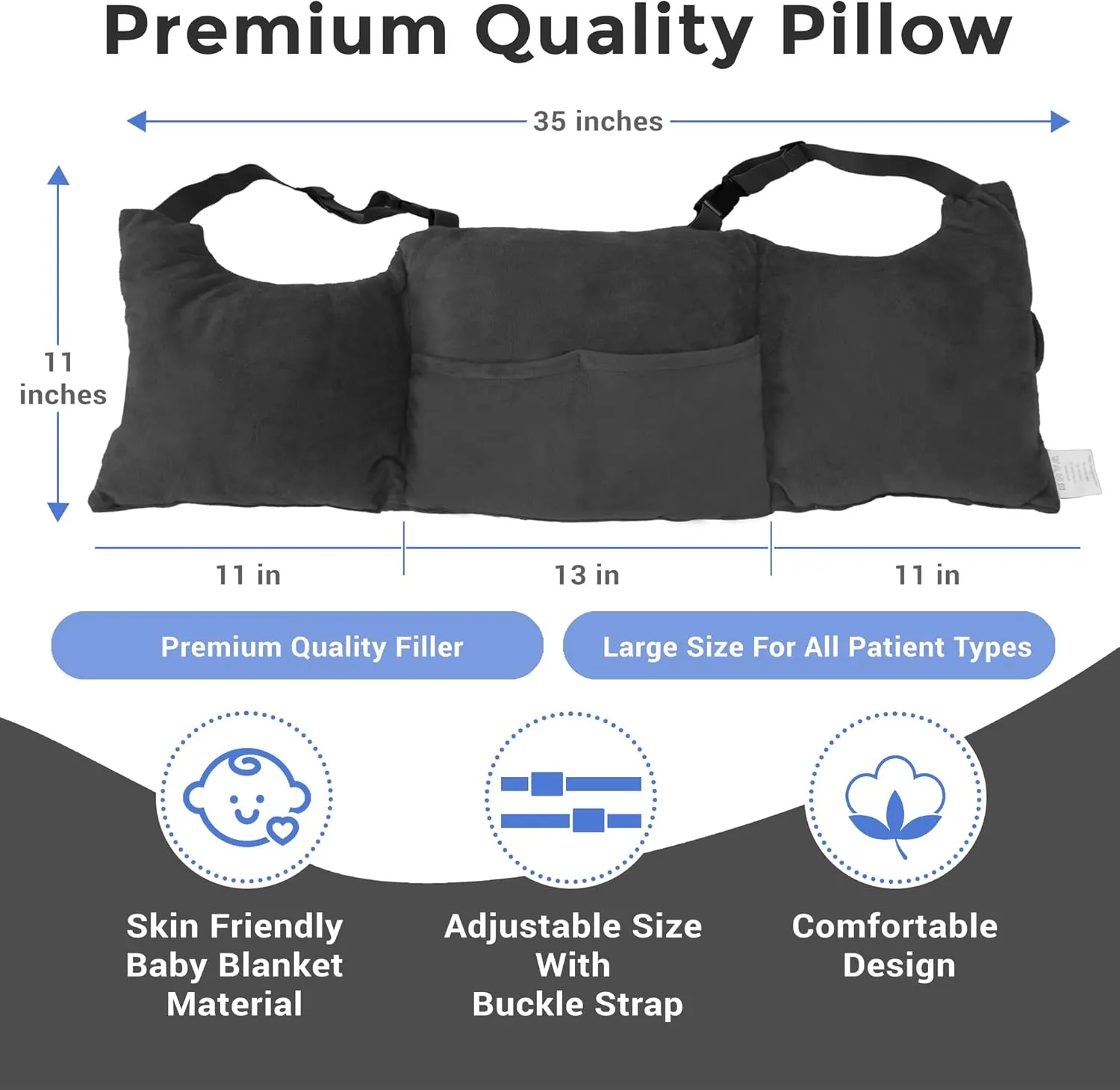 Zomaple Mastectomy Pillow - Post Surgery Pillow, Mastectomy Recovery Must Haves, Breast for After Heart Surgery, Reduction & Augmentation Patients Sleeping, Recovery Seatbelt Protection-Surgery Gift