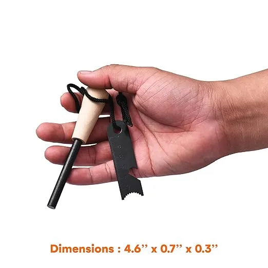 Zorestar | Fire Starter Survival Tool - Magnesium Fire Starter - Outdoor Adventure Essentials - Firestarter Tools for Camping, Hiking, and Survival Adventures - Reliable and Functional