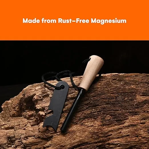 Zorestar | Fire Starter Survival Tool - Magnesium Fire Starter - Outdoor Adventure Essentials - Firestarter Tools for Camping, Hiking, and Survival Adventures - Reliable and Functional
